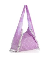 Cotton Jane Hobo Bandana Print Tote Tassel Fringe Lilac Purple - $643.16 MXN