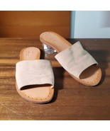 Zigi Artisan Laylee Slides Beige Tan Suede Leather Sandals Boho Brazil S... - £18.84 GBP