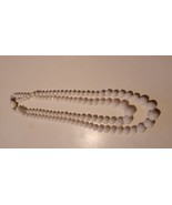 Vintage Necklace White Beaded Layered Made In Hong Kong - £10.98 GBP