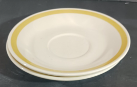 2 Damsel Cavalier Gold Saucers Vintage Royal China Mcm 6&quot; - £8.29 GBP