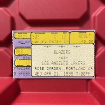 Portland Trail Blazers Vs LA Lakers NBA Ticket Stub Pre Owned Vintage April 1999 - £13.45 GBP