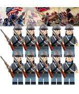 10pcs American Civil War The South Confederate Army Soldiers Minifigures... - £16.21 GBP