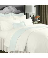 Sferra  Corto Celeste Ivory Queen Sheet Set 4PC Cotton Percale 406TC Ita... - $551.00