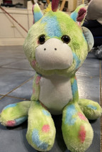 CalPlush Green Blue Unicorn 8&quot; Plush Soft Toy Stuffed Animal - £11.68 GBP