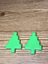 Little Tikes Wee Waffle Block Building Toy Green Tree Accessory *Lot Of 2* - £4.70 GBP