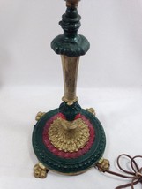 Antique Aladdin Muncie Cast Metal Wired Portable Table Lamp Art Noveau 15&quot; - £56.07 GBP