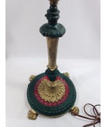 Antique Aladdin Muncie Cast Metal Wired Portable Table Lamp Art Noveau 15&quot; - £55.82 GBP
