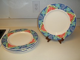 World China ~ Libbey ~ Set of 4 Fish Nautical 12 inch Serving Plates ~ Nice! - £64.02 GBP