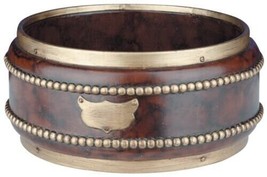 Bowl TRADITIONAL Lodge Round Beaded Resin Hand-Painted Hand-Cast Painted - £171.22 GBP
