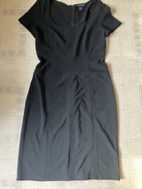 Boston Proper  Bandage Dress Black Formal Size 10 Exposed Back Zipper No Slit - £29.68 GBP