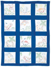 Jack Dempsey Needle Art Dinosaurs Nursery Quilt Blocks - £7.80 GBP