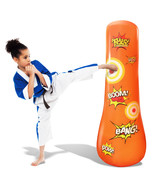 Kid&#39;s Inflatable Punching Bag - 4 Ft Tall Free Standing Buddy Hit &amp; Boun... - £10.43 GBP