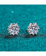 GRA Certified Round Cut 6-Heart-Prong 0.3 - 2ct Moissanite S925 Stud Ear... - $1,232.04 MXN+