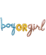 Hongkai Gender Reveal Party Decorations Backdrop Boy or Girl Foil Balloo... - £9.69 GBP