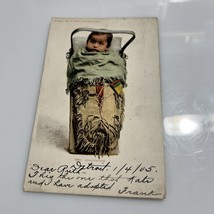 Papoose in Cradle Indigenous North America © 1903 Detroit Photographic P... - $173.04 MXN