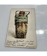 Papoose in Cradle Indigenous North America © 1903 Detroit Photographic P... - $13.16 CAD