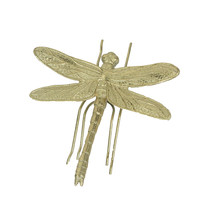 7 Inch Resin Gold Dragonfly Painted Sculpture Wall Art Home Decor Hanging Statue - £30.39 GBP