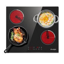 Electric Cooktop 24 Inch, Drop-In Electric Stove Top With 4 Burners 220-... - £262.74 GBP