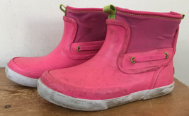 Sperry Bright Pink Rubber Seawall Boots Shoes 13 Youth Kids Children - $26.99