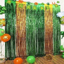 3 Pack St. Patrick&#39;S Day Foil Fringe Curtains St Patricks Day Party Decoration 3 - £16.02 GBP