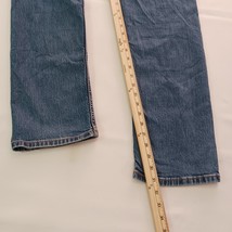 Levi's 505 Straight Regular Fit Men's Blue Denim Cotton Jeans Size (34×32) image 7