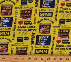 Cotton Spam Food Ham in a Can Meat Cotton Fabric Print by the Yard D780.93 - £11.68 GBP