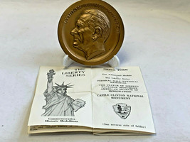 The Liberty Series Vtg Medallion Lyndon Baines Johnson Medallic Art Medal Token - £23.73 GBP