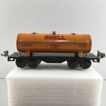 Lionel Lines #1680 Shell Petroleum Products Orange Tank Tin Metal O Gauge VTG - £77.86 GBP