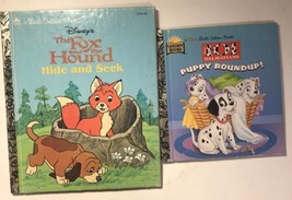 Disney Lot Of 2 Golden Books Fox and The Hound 101 Dalmatians - £5.53 GBP