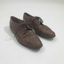 Sesto Meucci Brown Lace Up Leather Loafers US Size 7-1/2 Medium - $34.64