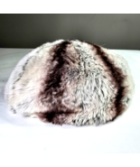 Vintage De Pinna 5th Avenue Rabbit Fur White Brown Elegant Winter Hat Small - $100.00