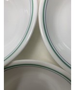 8 Corelle COUNTRY COTTAGE 6 1/4&quot; Soup Cereal Bowls Green Blue + 4 Lids, ... - £23.66 GBP