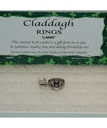 Silver colored Claddagh Heart in Hands Ring New with tag size 5, engrave... - $6.73