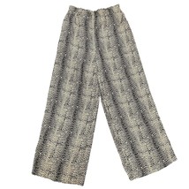 Alya Leopard Print Paperbag Waist High Rise Pants Wide Leg Pockets Size M - $18.23