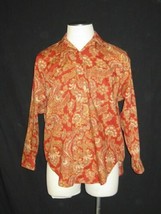 Vintage Ralph Lauren Long Sleeve Shirt Size 8 Paisley Free Shipping - £45.03 GBP