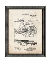 Motor-wheel for Bicycles Patent Print Old Look with Black Wood Frame - £19.94 GBP+