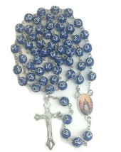 Virgen De REGLA ROSARIO Lady Of Regla Catholic Blue ROSARY Necklace Mary... - $12.75