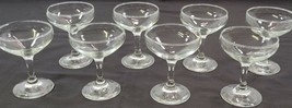 AP) Set of 8 Vintage Wide Mouth Stemmed Drinking Glasses 4.5&quot; Tall - £19.45 GBP