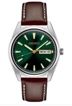 Seiko Mens Watch Essentials Green Sunray SUR449 Stainless Steel Quartz 100m - $194.99