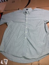 Brooks Brothers Shirt Large L Grid Check Plaid Button Down Blue green  N... - £8.49 GBP