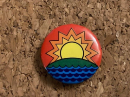 Vintage Sunrise Graphics Pinback Pin 1&quot; - $4.50