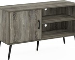 Furinno Claude Mid Century Style Stand With French Oak Cabinet And Two S... - $103.98