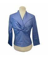 Cachet Formal Vintage Knot Front Blue Top Size 6 - $39.60