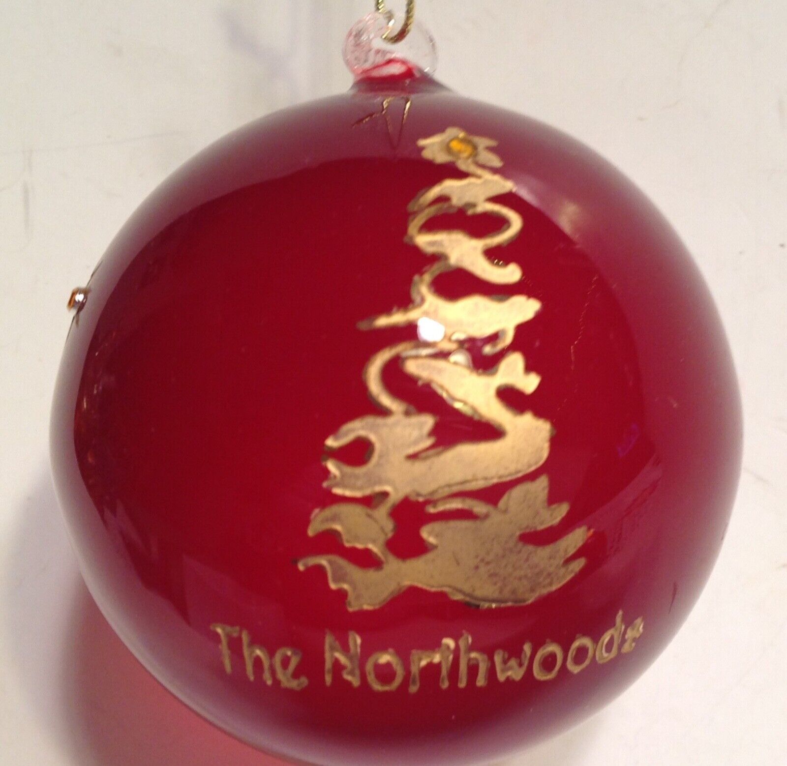 Roman Christmas Ornament Red Glass Jeweled Ball The Northwoods - $14.80
