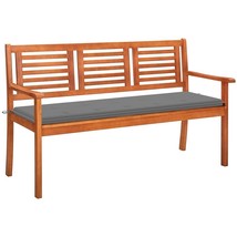  Bench Eucalyptus Wood with Gray Cushion - $4,247.90 MXN