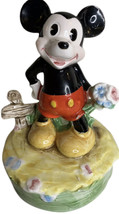 Vintage Mickey Mouse Musical Schmid Music Box Walt Disney Productions Japan H1 - $14.03