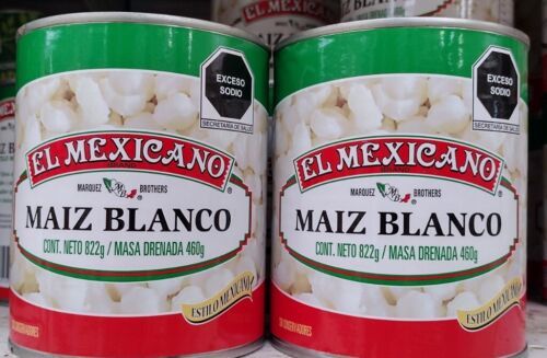2X EL MEXICANO WHITE HOMINY POZOLE MAIZ BLANCO - 2 BIG CANS 822g EA - FR... - $19.78