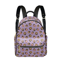 Harry Potter Kawaii Girl Purple PU Leather Leisure Backpack College School Daypa - £29.56 GBP