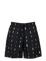 MARCELO BURLON COUNTY OF MILAN Feather-print Swim Shorts In Black-Size XL - £121.19 GBP