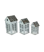 House Candle Covers  in distressed White metal - SALE - $876.71 MXN